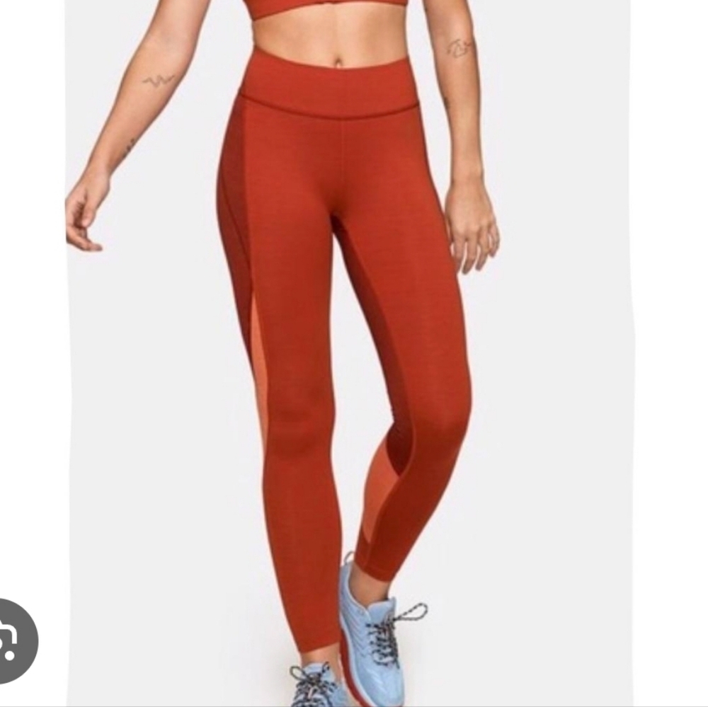 Outdoor Voices TechSweat Core High‑Waisted Orange/Red Leggings Small Athleisure